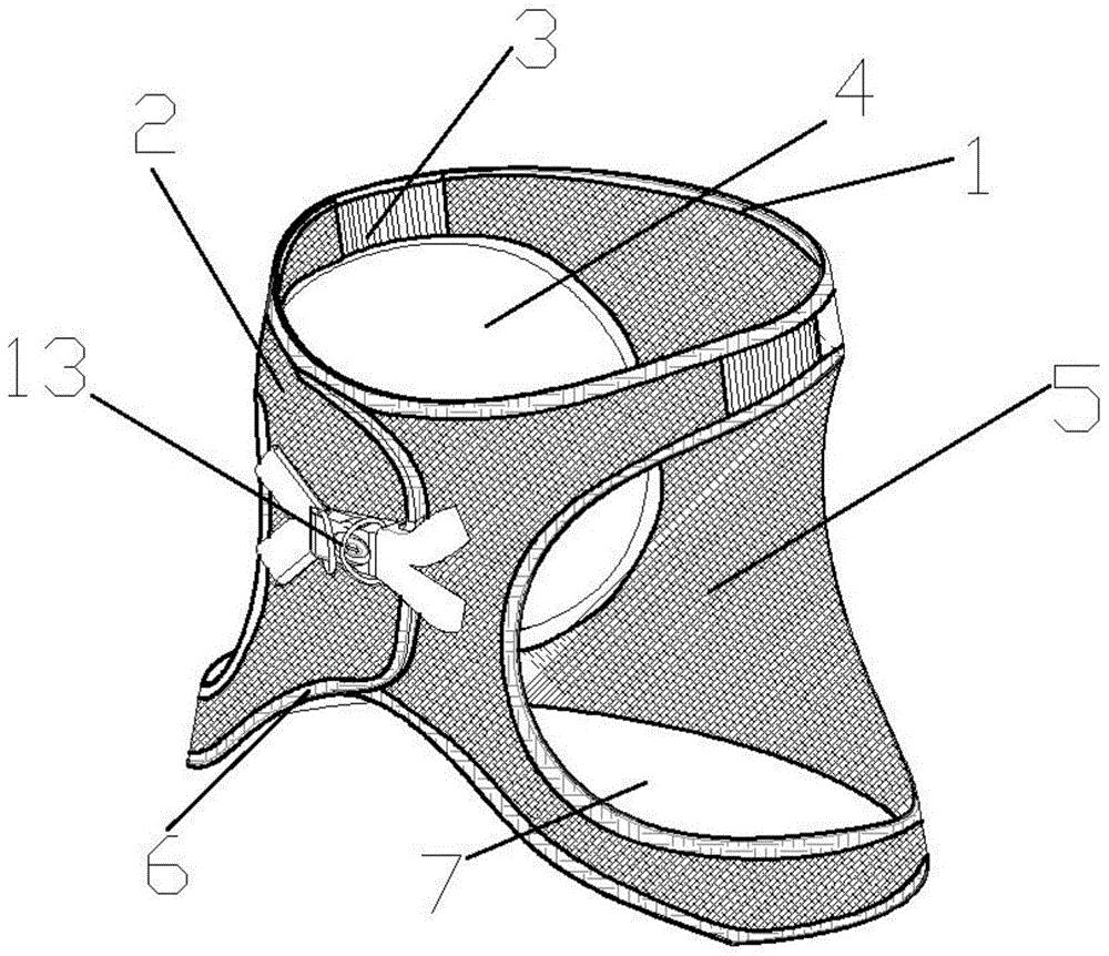 一种宠物狗牵引背心的制作方法